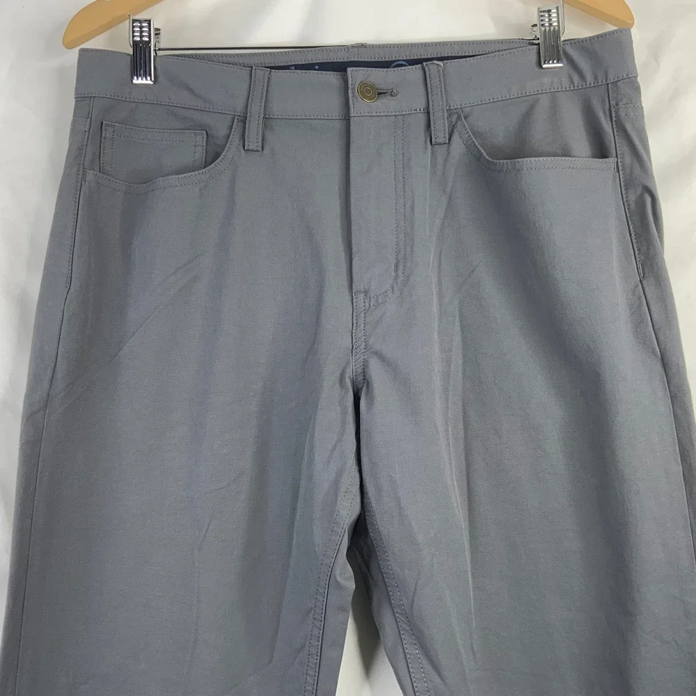 Vineyard Vines Mens On The Go Pant Gray Performance Chino Stretch 32x32